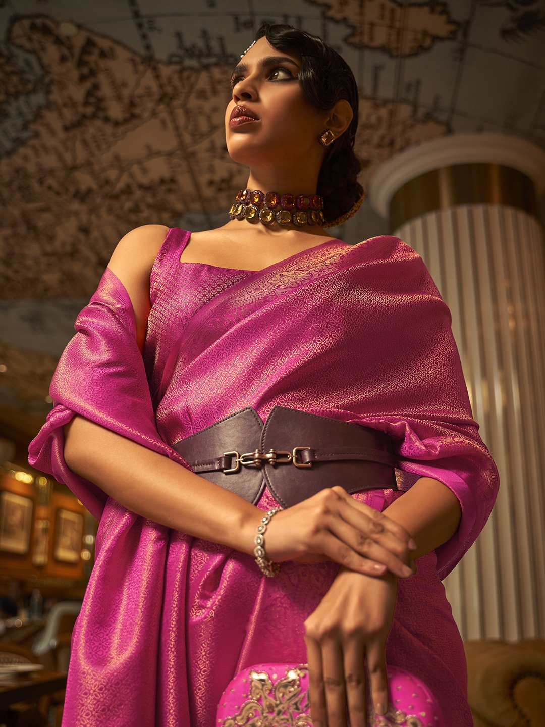 partywear designer saree for festive occasions