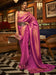 Purple Magenta Banarasi Nylon Woven Saree