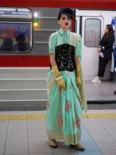 Festive Blue Habutai Silk Handloom Saree - The Dori Store