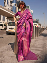 Magenta Kanjeevaram Kanjeevaram Silk Woven Saree - The Dori Store