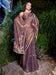 Grey Bronze Party Wear Pure Chiffon Embellished Saree