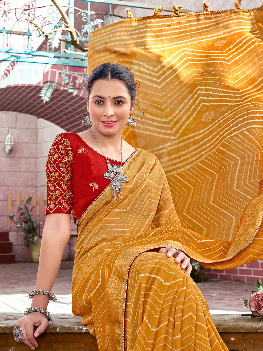partywear designer saree for festive occasions