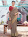 Grey Grey Bandhani Georgette Printed Saree