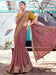 Pink Mauve Bandhani Georgette Printed Saree