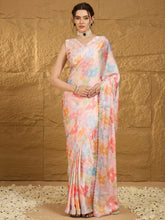Multicolor Georgette Satin Saree - The Dori Store