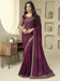 Purple Purple Party Wear Georgette Embellished Saree