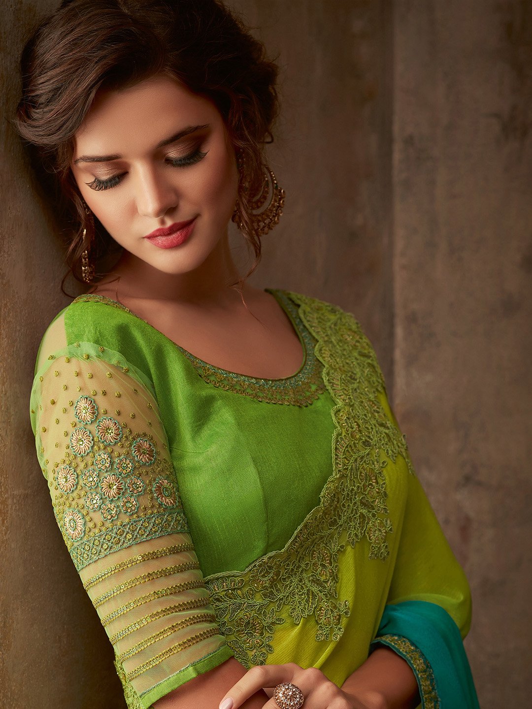 partywear designer saree for festive occasions