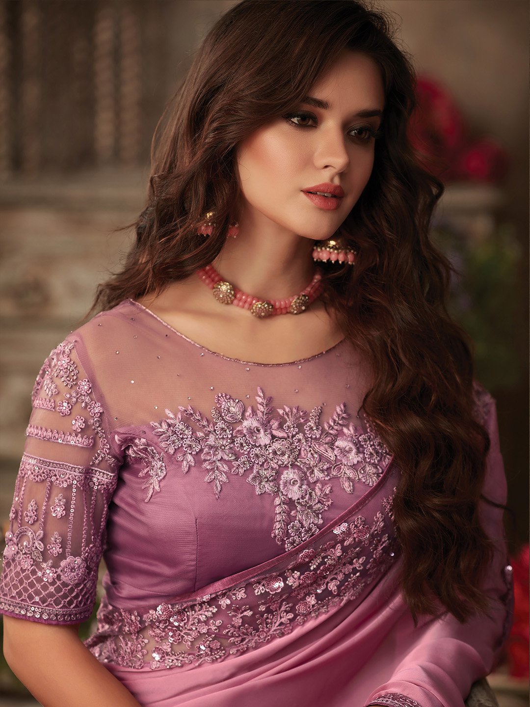 partywear designer saree for festive occasions