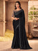 Black Black Party Wear Pure Chiffon Embellished Saree