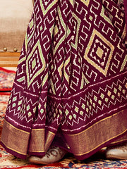 Exquisite Purple Patola Silk Saree - The Dori Store