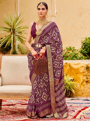Exquisite Purple Patola Silk Saree - The Dori Store