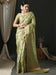 Green Light Banarasi Organza Woven Saree