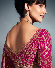 Pink Pure Ho Tissue Organza Saree