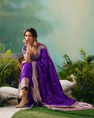 Purple Premium Dola Viscose Silk Saree