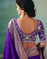 Purple Premium Dola Viscose Silk Saree