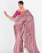 Lavender Glass Tissue Organza Designer Saree