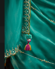 Blue Sequin Work Designer Saree