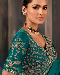 Blue Georgette Designer Saree