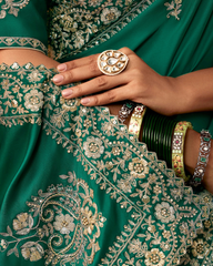 Green Georgette Designer Saree