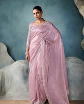 Lilac Ho & Tissue Partywear Saree