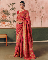 Red Pure Khaddi Georgette Saree