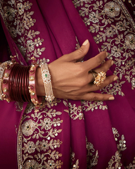 Purple Georgette Designer Saree