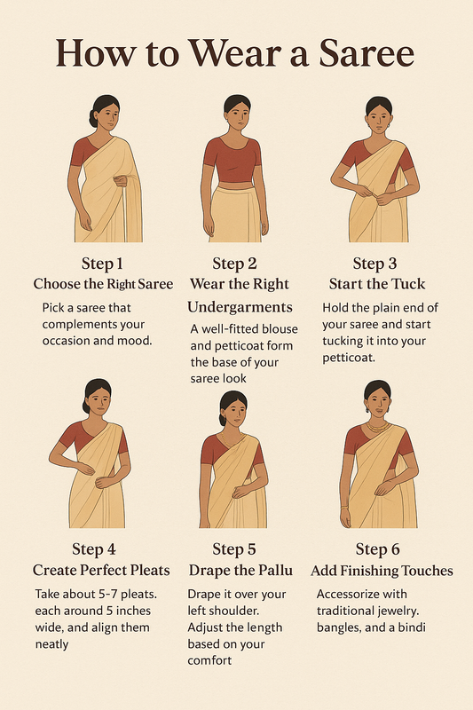 How to Wear a Saree: A Step-by-Step Guide to wear a saree