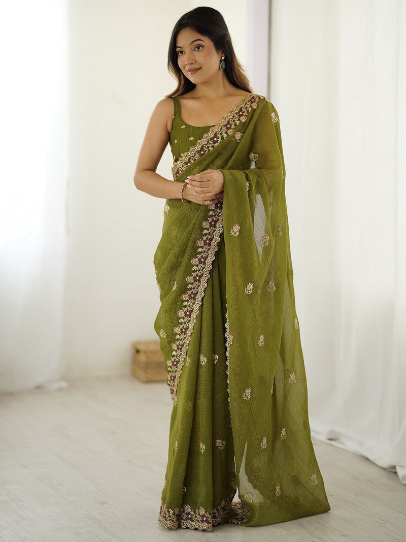 mehendi saree