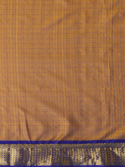 Mustard Taant Aura Silk Woven Saree