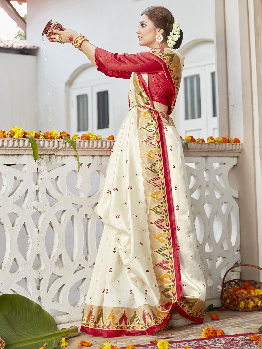 partywear designer saree for festive occasions
