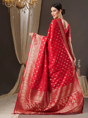 Exquisite Red Kanjeevaram Silk Saree - The Dori Store