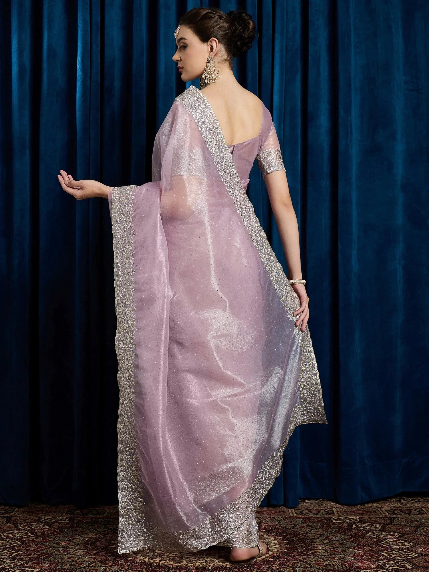 partywear designer saree for festive occasions