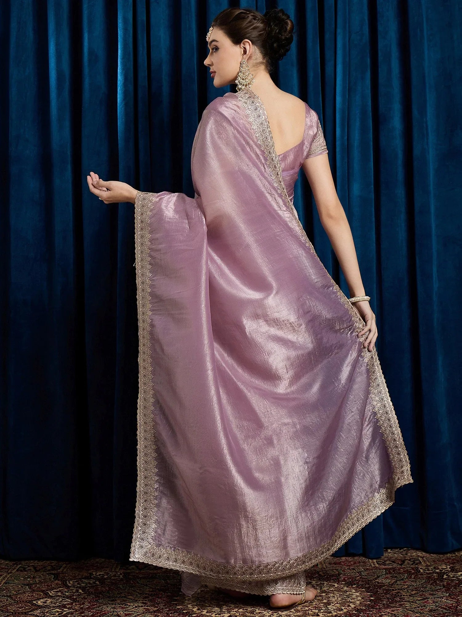 partywear designer saree for festive occasions