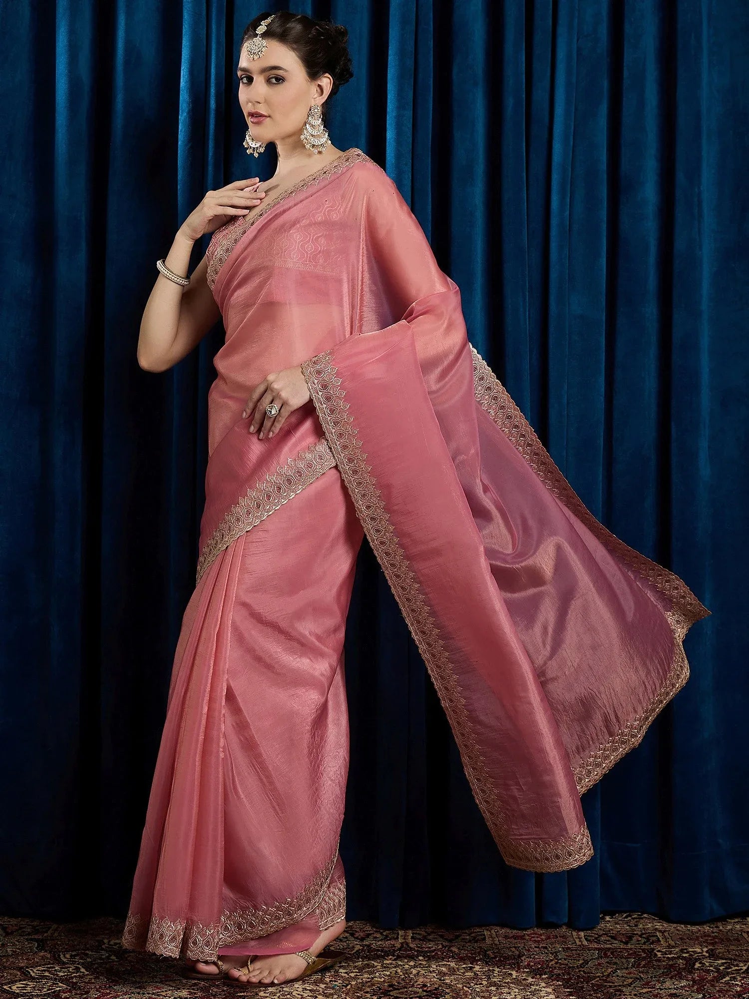partywear designer saree for festive occasions