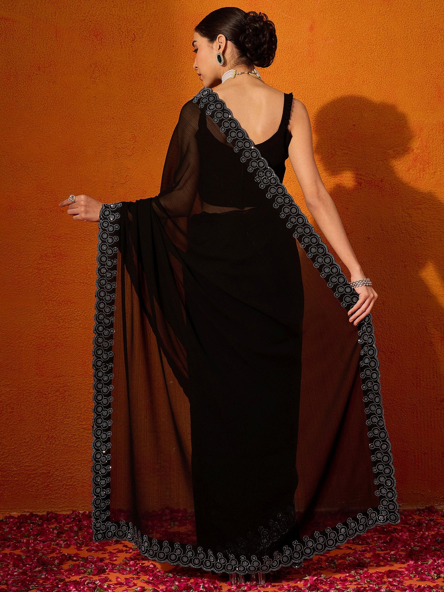 partywear designer saree for festive occasions