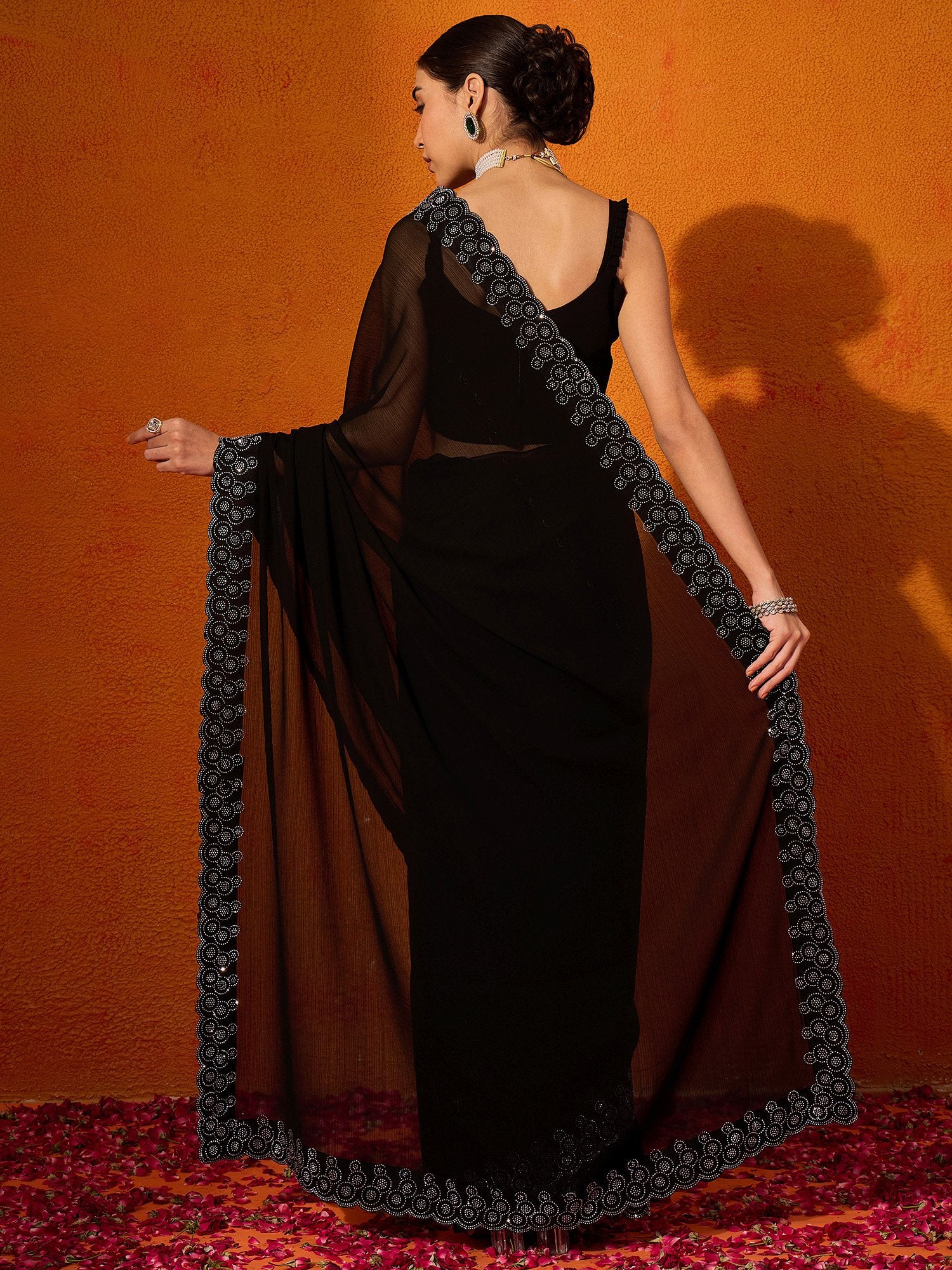 partywear designer saree for festive occasions