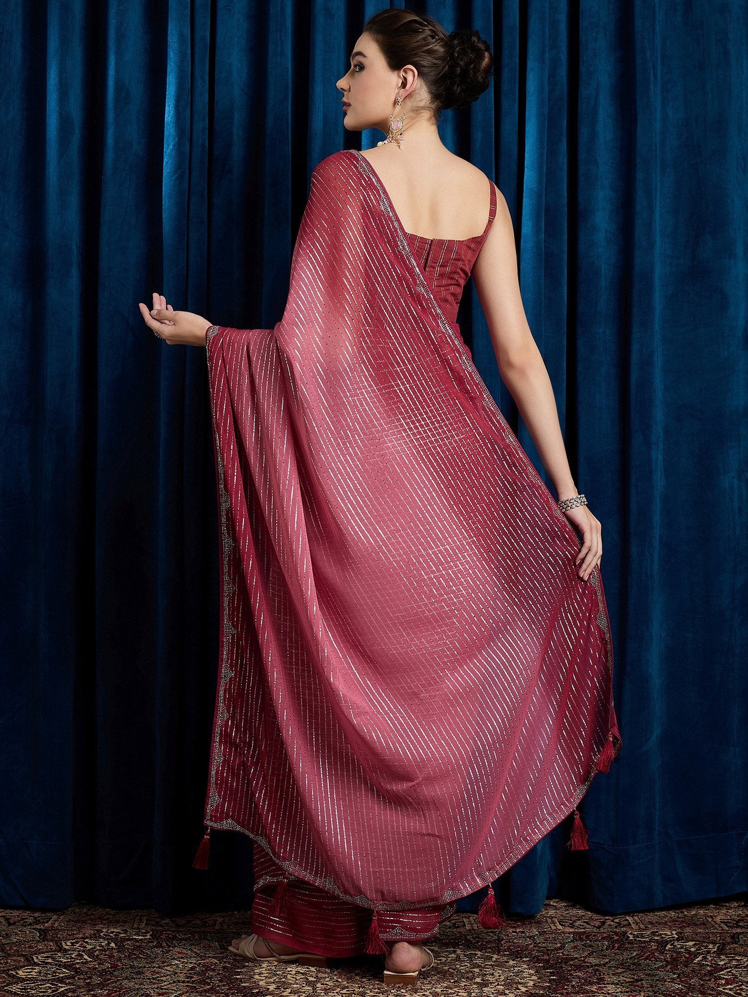 partywear designer saree for festive occasions
