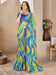 Blue Blue Bandhani Chiffon Embellished Saree