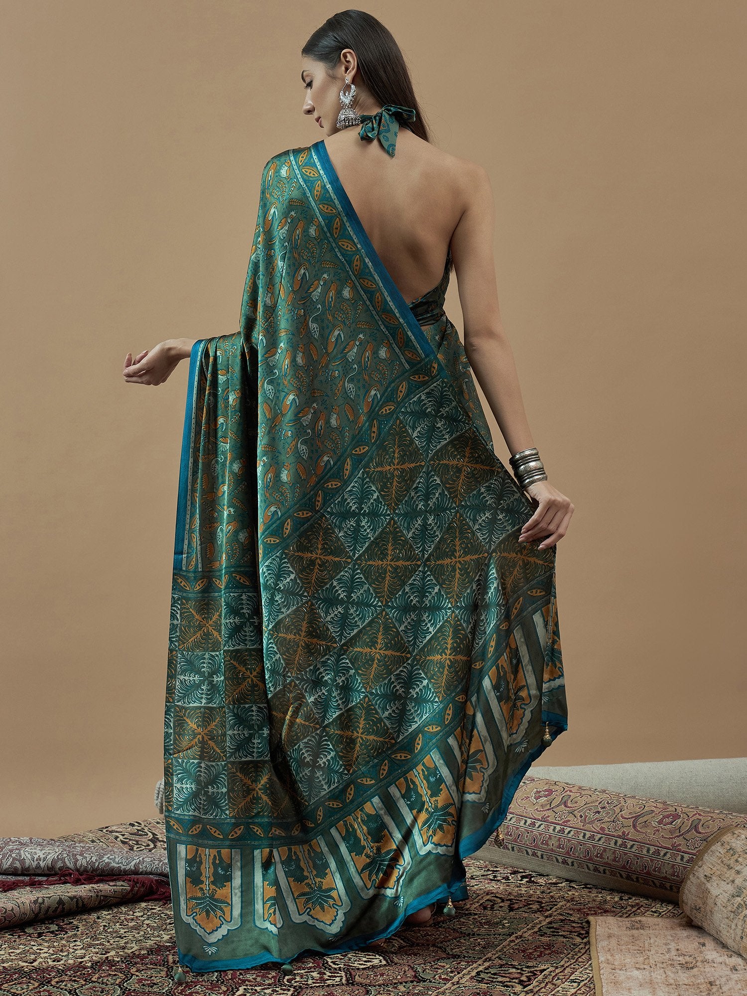 partywear designer saree for festive occasions