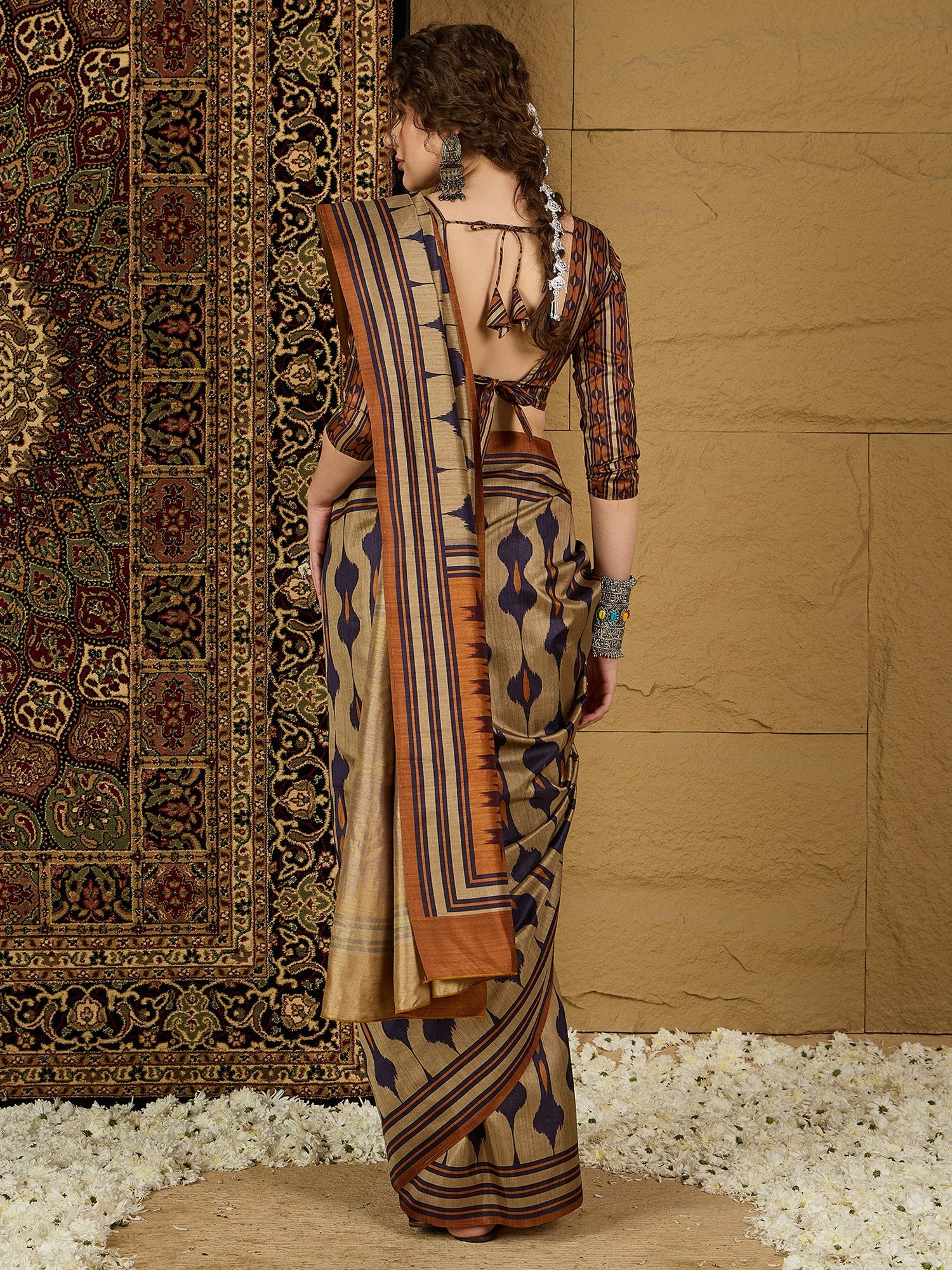 partywear designer saree for festive occasions