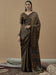 Brown Camel Block Print Pure Crepe Printed Saree