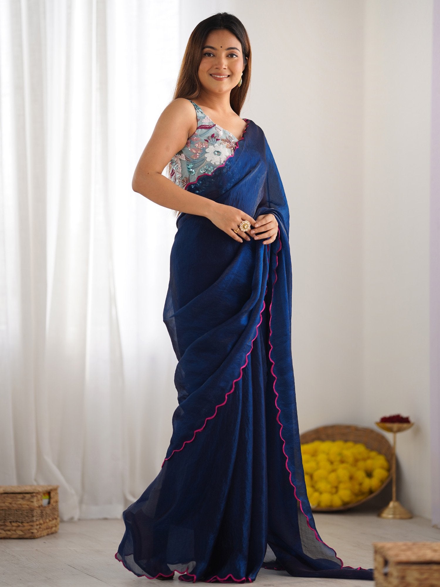 partywear designer saree for festive occasions