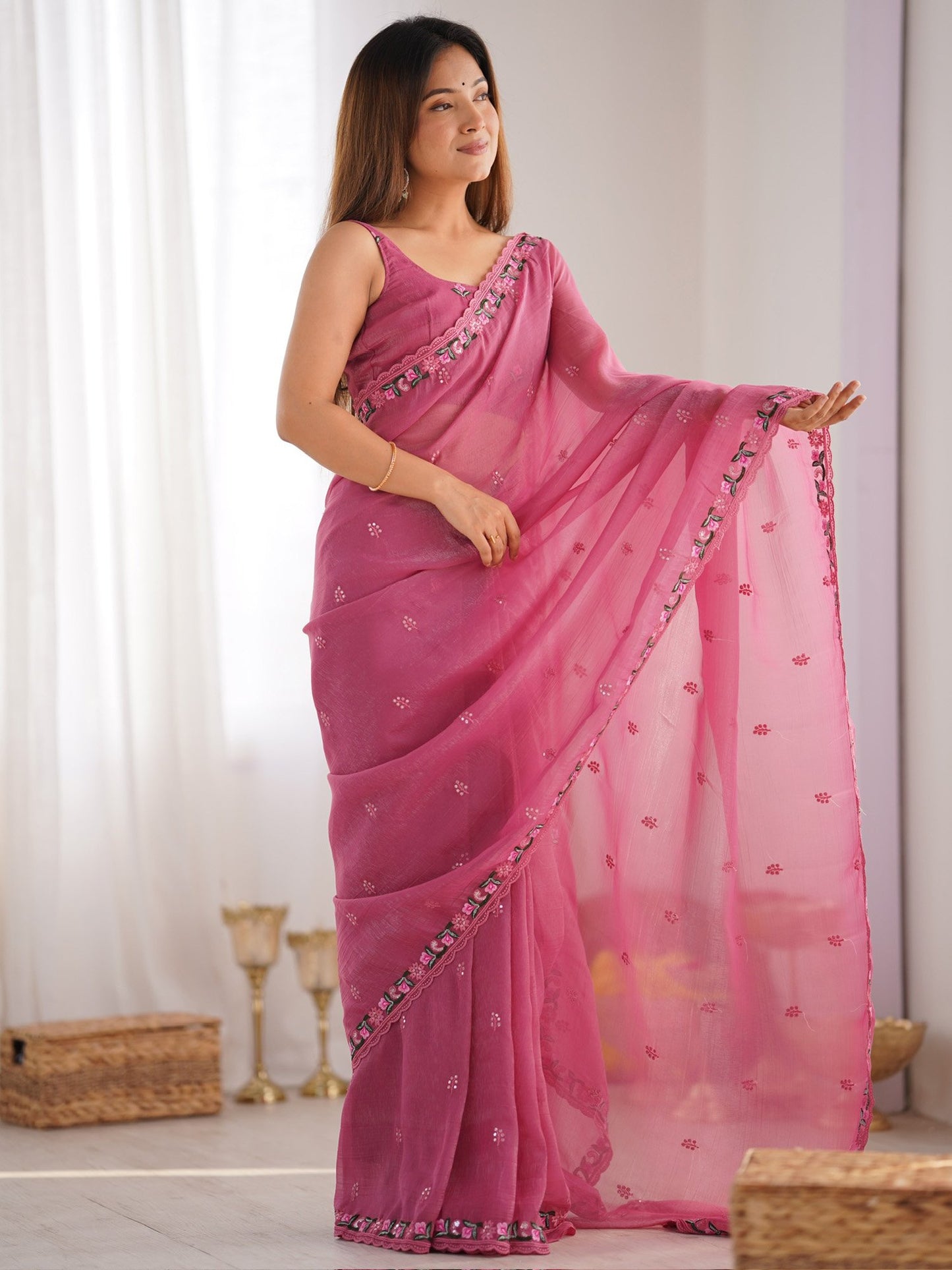 partywear designer saree for festive occasions
