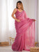 Pink Pink Party Wear Paper Silk Embroidered Saree