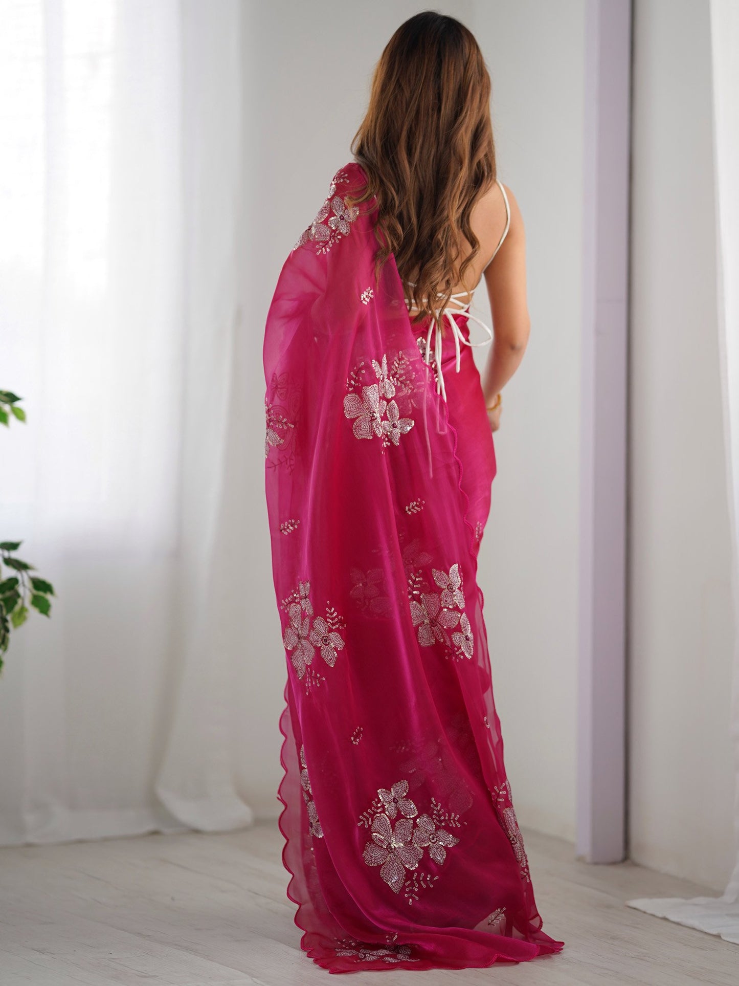 partywear designer saree for festive occasions