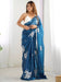 Blue Blue Party Wear Organza Embellished Saree