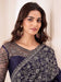 Purple Purple Party Wear Pure Chiffon Embellished Saree