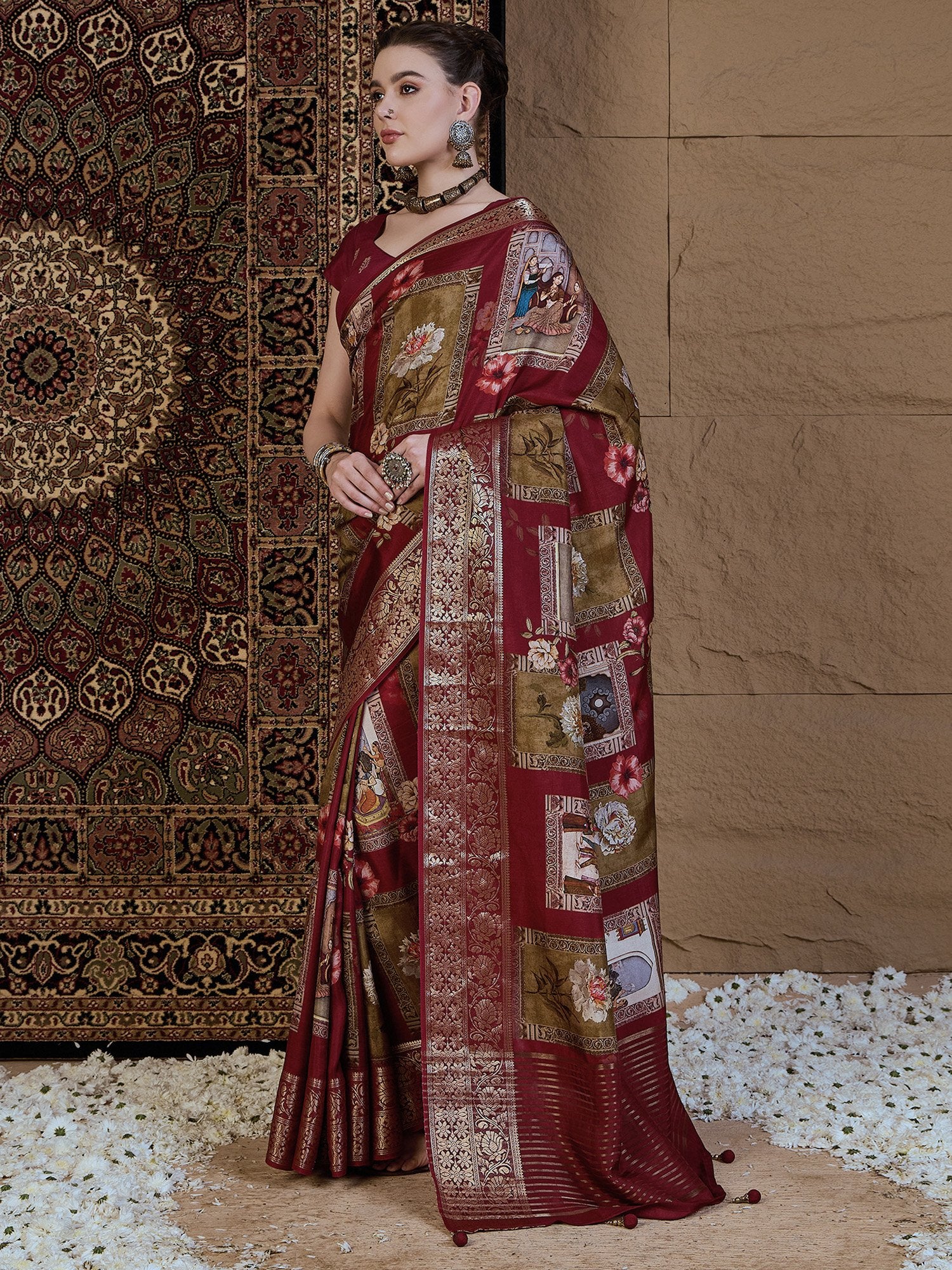 partywear designer saree for festive occasions