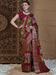 Maroon Maroon Sungudi Viscose Silk Printed Saree