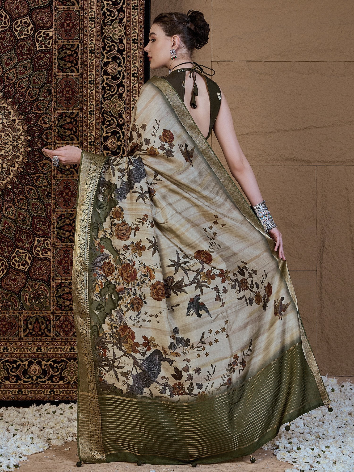 partywear designer saree for festive occasions
